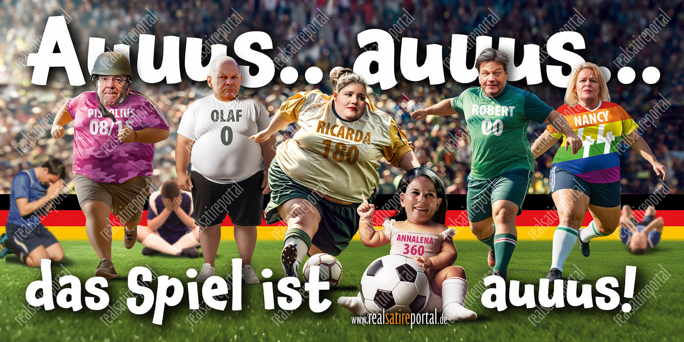 RESTPOSTEN Aufkleber XXL "Das Spiel ist auuus..." (21 cm x 10,5 cm)