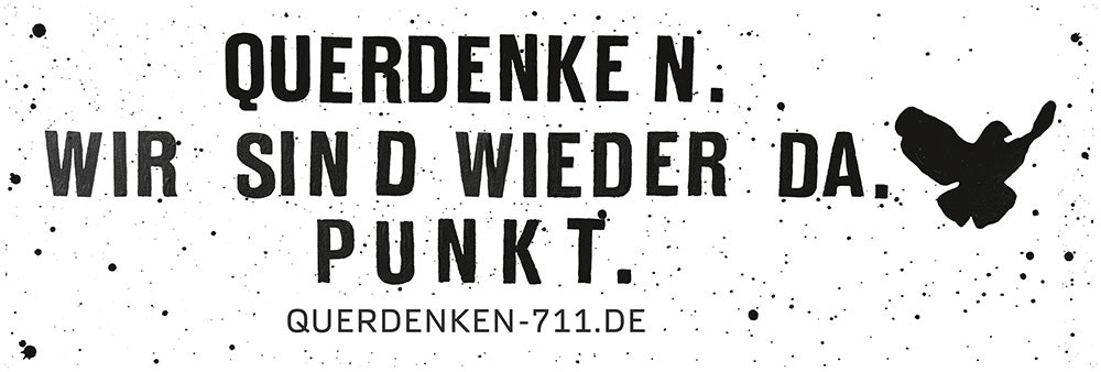 Banner Qerdenken Baden-Württemberg - alle Initiativen "Wir sind wieder da. Punkt." 300 x 100 cm