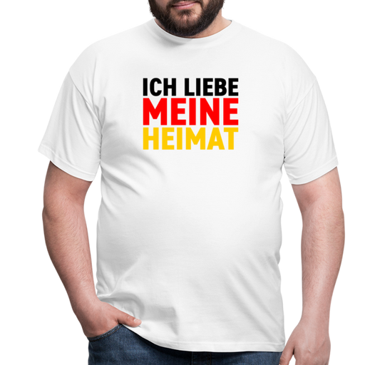 Männer T-Shirt "Ich liebe meine Heimat" - weiß