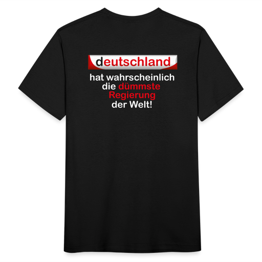 Männer T-Shirt "Wahrscheinlich dümmste Regierung der Welt" - Schwarz