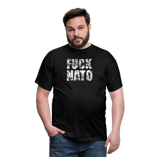 Männer T-Shirt "FUCK NATO" - Schwarz