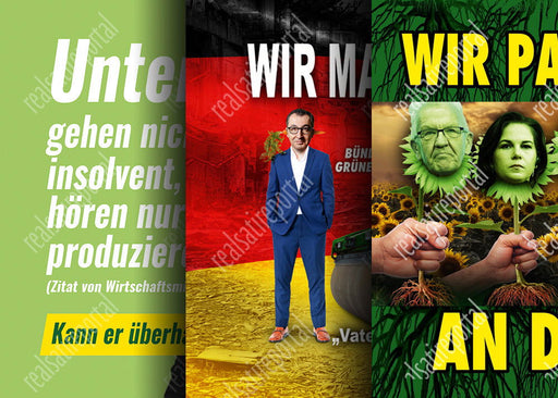 Aufkleber im Set, 3 x 25 Stck. in zwei Größen. - realsatireportal