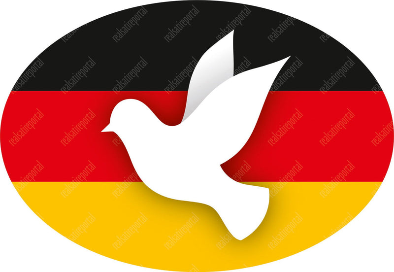 Auto-Aufkleber oval, (15,5 cm x 10,5 cm), 3 Stck., "Frieden" - realsatireportal