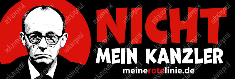 Banner, 300 cm x 100 cm "Nicht mein Kanzler"