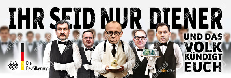 Banner, 300 cm x 100 cm "Volksdiener"