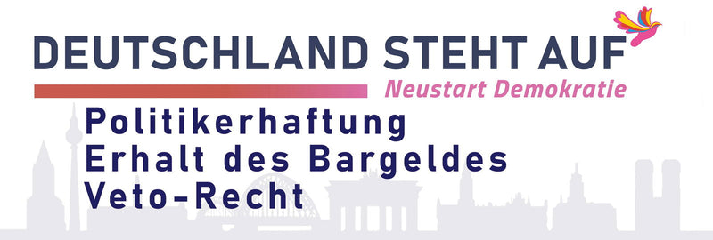 Banner, 300 cm x 100 cm "Deutschland steht auf" - realsatireportal