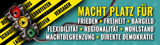 Banner, 350 cm x 100 cm "Ampel hat versagt" - realsatireportal