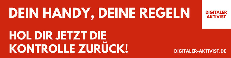 Banner "Dein Handy, Deine Regeln" 400 x 100 cm