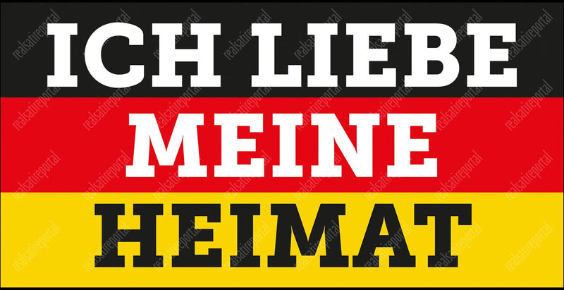 Banner "Ich liebe meine Heimat" in verschiedenen Größen. - realsatireportal