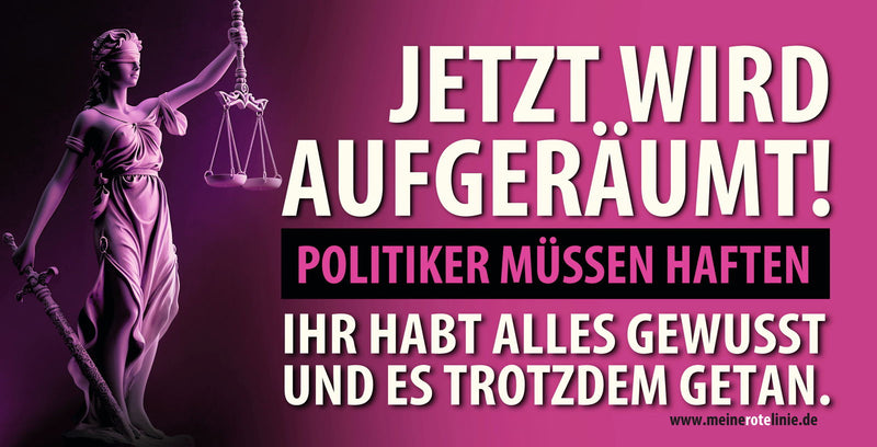 Banner "Jetzt wird aufgeräumt" mit verschiedenen Größen. - realsatireportal