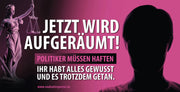 Banner "Jetzt wird aufgeräumt" mit verschiedenen Motiven und Größen. - realsatireportal