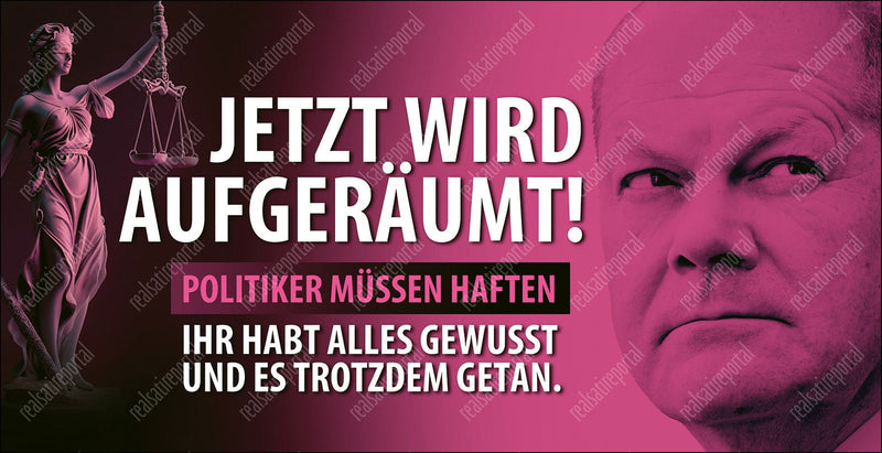 Banner "Jetzt wird aufgeräumt" mit verschiedenen Motiven und Größen. - realsatireportal