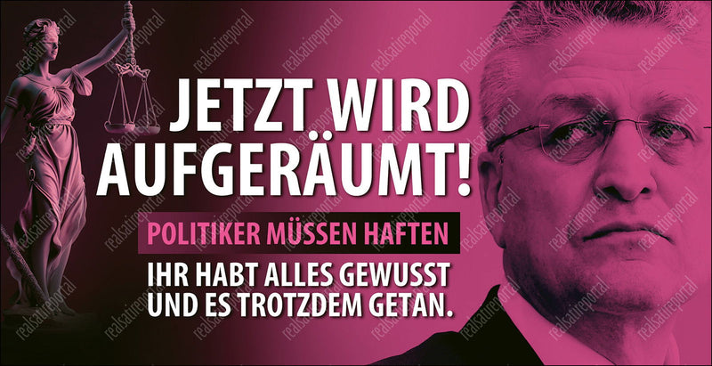Banner "Jetzt wird aufgeräumt" mit verschiedenen Motiven und Größen. - realsatireportal
