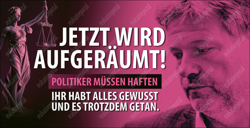 Banner "Jetzt wird aufgeräumt" mit verschiedenen Motiven und Größen. - realsatireportal