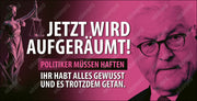 Banner "Jetzt wird aufgeräumt" mit verschiedenen Motiven und Größen. - realsatireportal