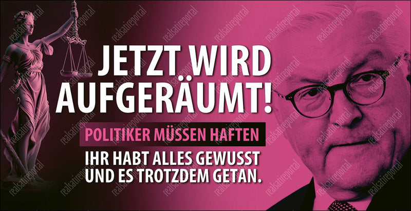 Banner "Jetzt wird aufgeräumt" mit verschiedenen Motiven und Größen. - realsatireportal