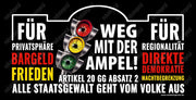 Banner "Weg mit der Ampel" in verschiedenen Größen. - realsatireportal