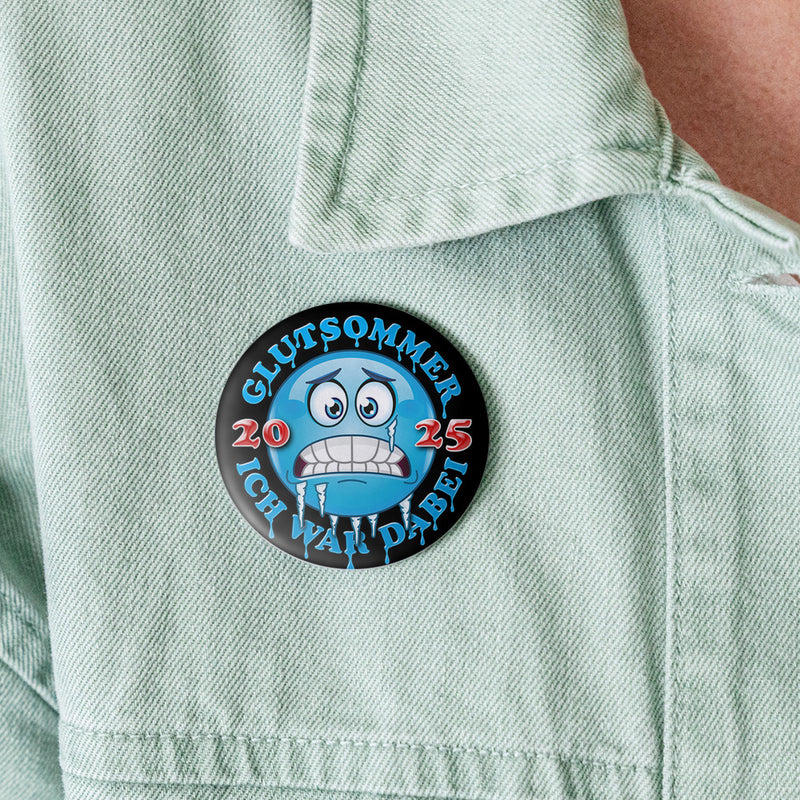 "GLUTSOMMER 2025 - ICH WAR DABEI" Buttons groß 56 mm (5er Pack)