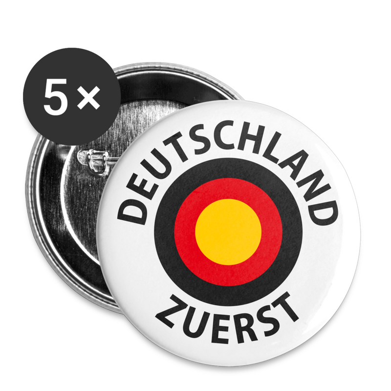 "Deutschland zuerst" Buttons groß 56 mm (5er Pack)