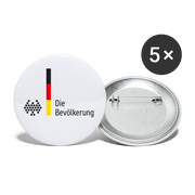 "Die Bevölkerung" Buttons groß 56 mm (5er Pack) - realsatireportal