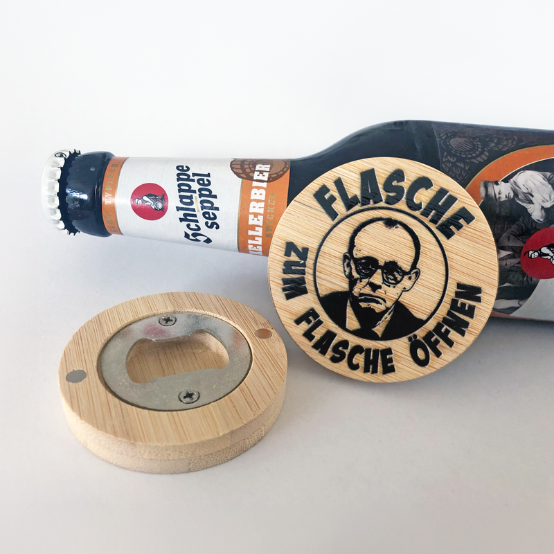 Flaschenöffner "FLASCHE ZUM FLASCHE ÖFFNEN"