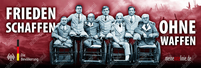 Banner, 300 cm x 100 cm "Frieden schaffen ohne Waffen"