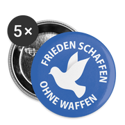 "Frieden schaffen ohne Waffen" Buttons groß 56 mm (5er Pack) - realsatireportal