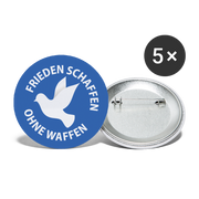 "Frieden schaffen ohne Waffen" Buttons groß 56 mm (5er Pack) - realsatireportal