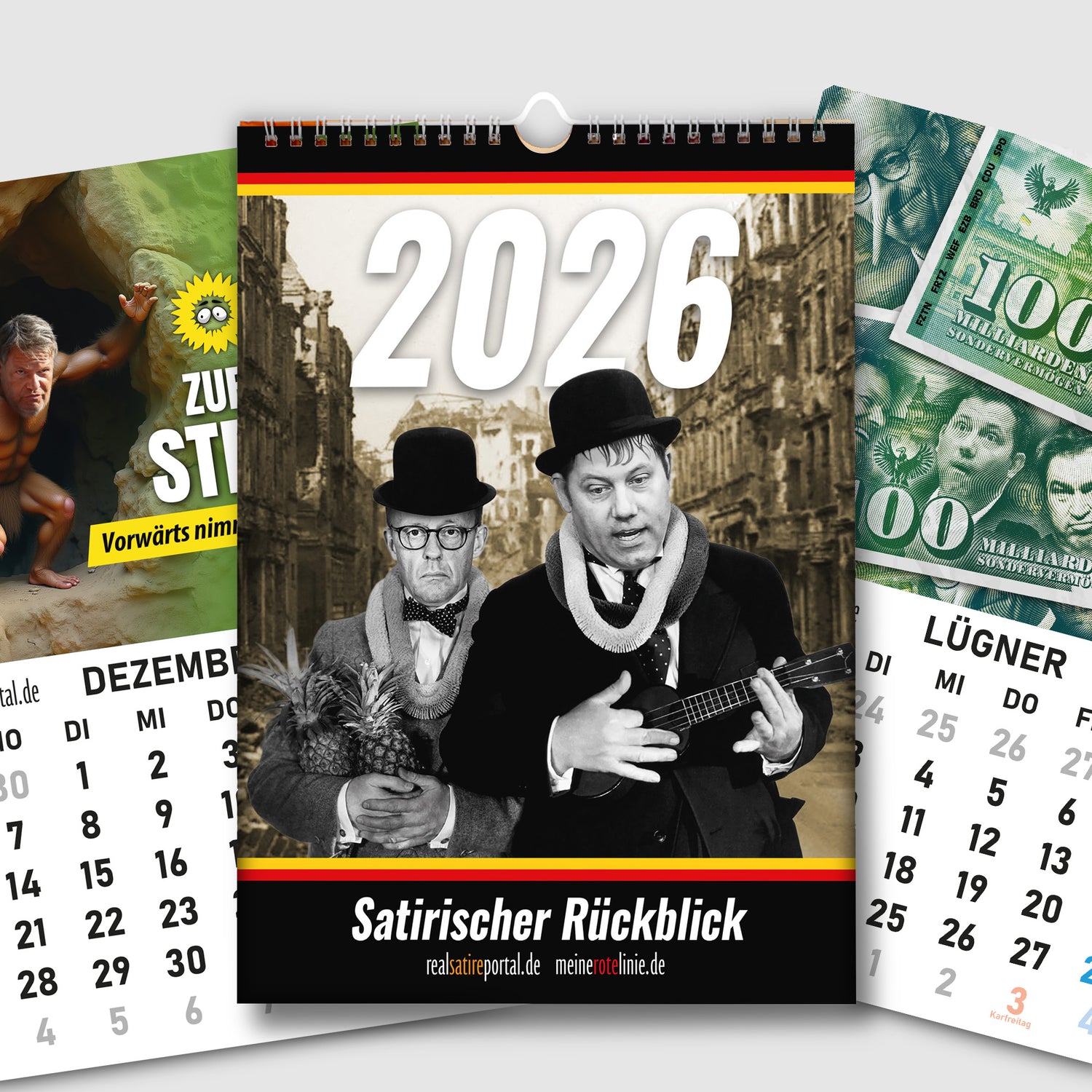 Der Kalender für alle, die schon immer wissen wollten, wie man ein Land an die Wand fährt – mit Ansage und Dienstwagen.