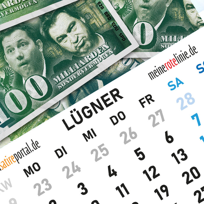Monatskalender 2026 - Satirischer Rückblick