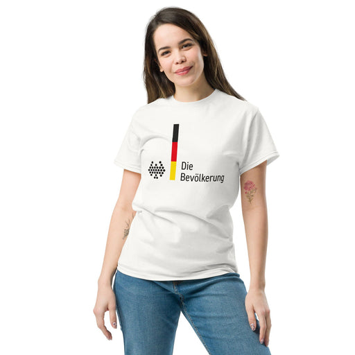 Klassisches T-Shirt "Die Bevölkerung" - realsatireportal