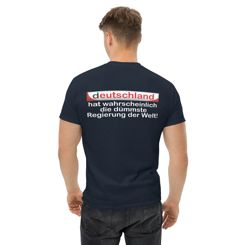 Klassisches T-Shirt "Die wahrscheinlich dümmste Regierung der Welt" - realsatireportal