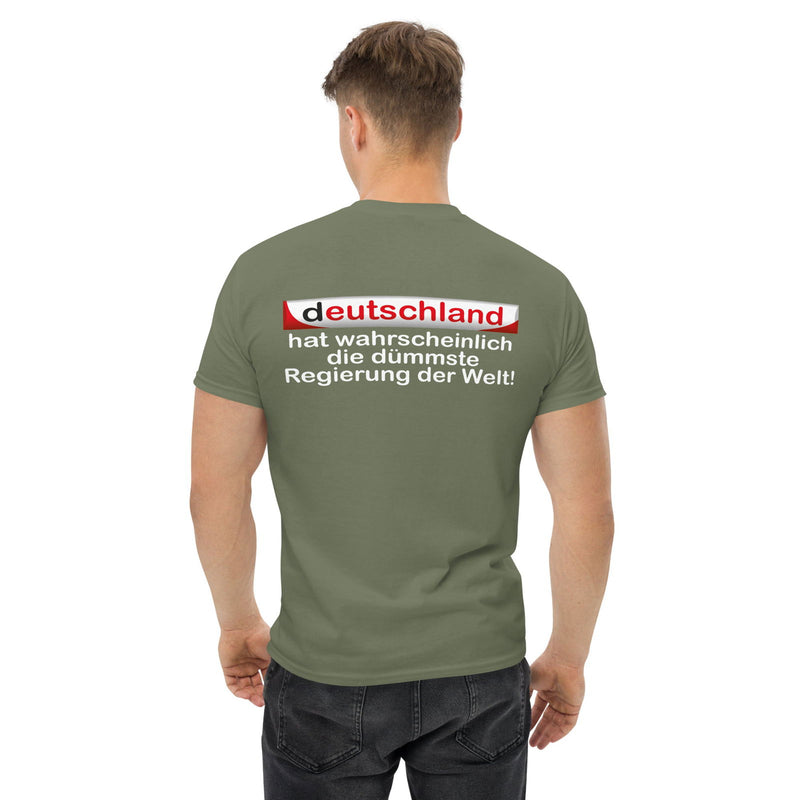 Klassisches T-Shirt "Die wahrscheinlich dümmste Regierung der Welt" - realsatireportal