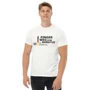 Klassisches T-Shirt "Finger weg vom Bargeld" - realsatireportal