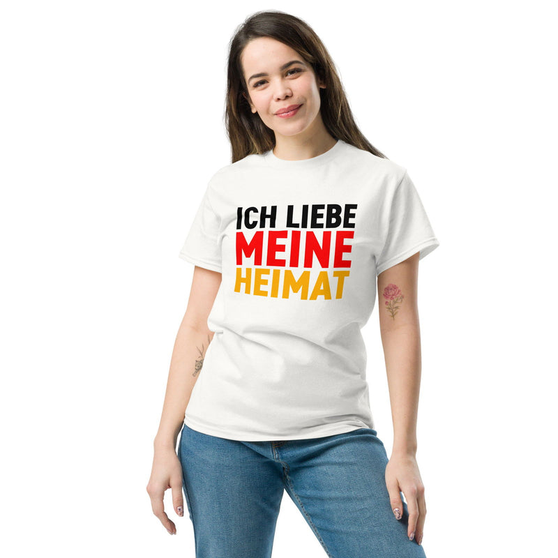 Klassisches T-Shirt "Ich liebe meine Heimat" - realsatireportal