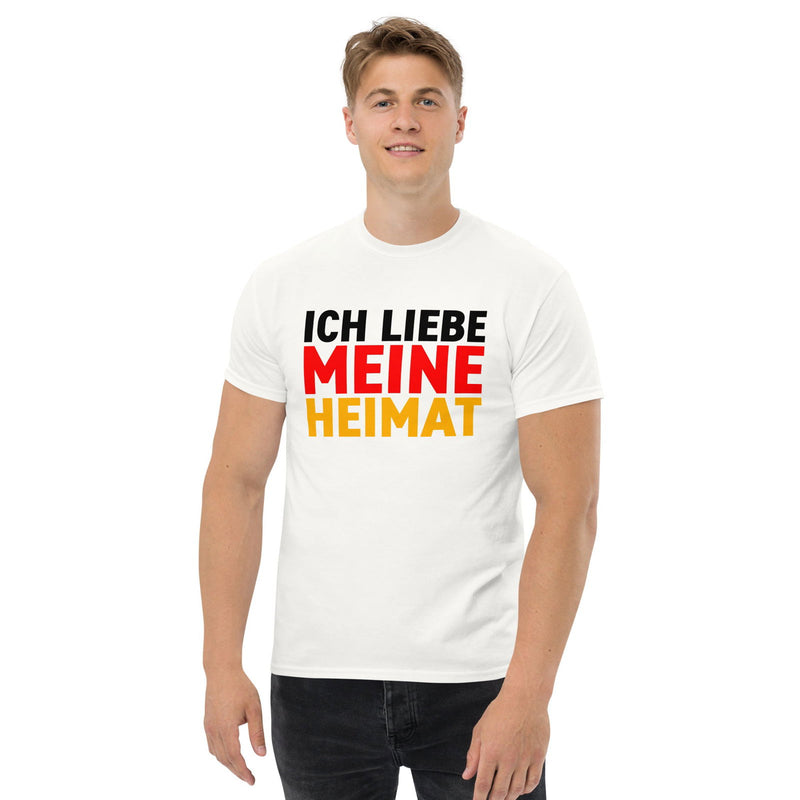 Klassisches T-Shirt "Ich liebe meine Heimat" - realsatireportal