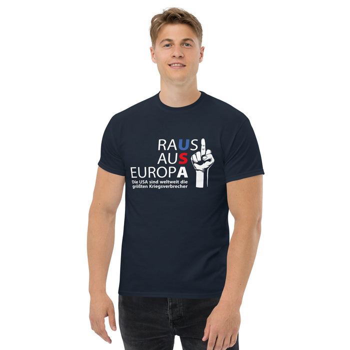 Klassisches T-Shirt "Raus aus Europa" - realsatireportal