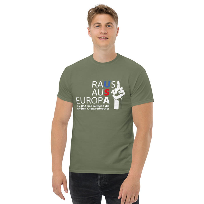 Klassisches T-Shirt "Raus aus Europa" - realsatireportal