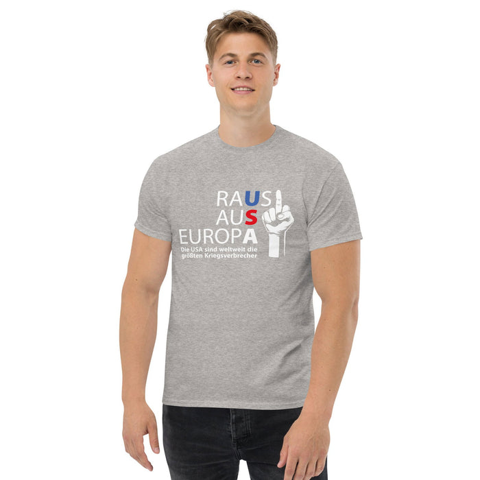 Klassisches T-Shirt "Raus aus Europa" - realsatireportal