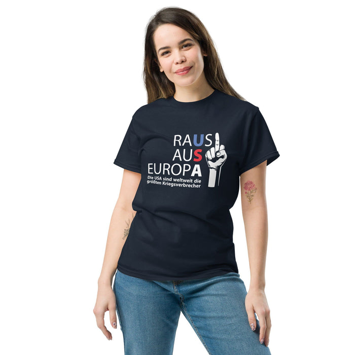 Klassisches T-Shirt "Raus aus Europa" - realsatireportal