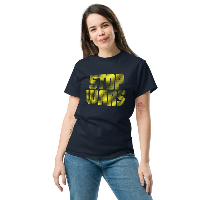 Klassisches T-Shirt "Stop Wars" - realsatireportal