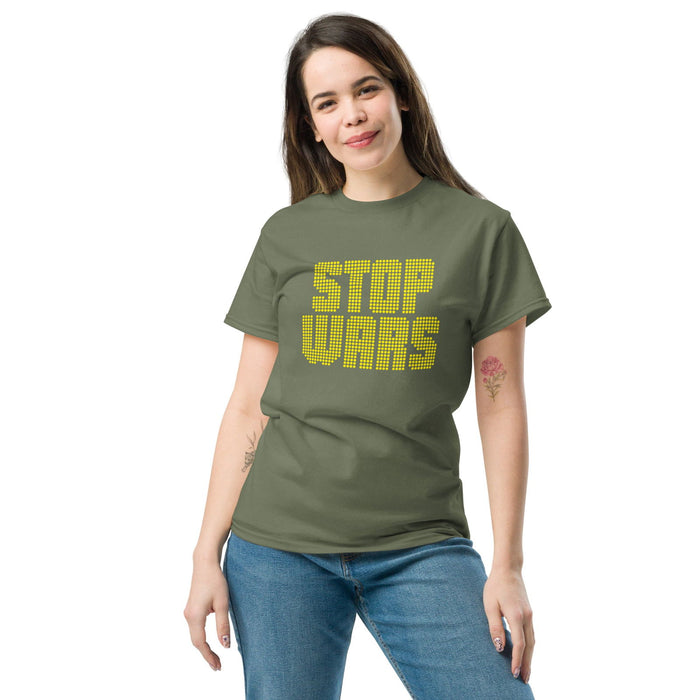 Klassisches T-Shirt "Stop Wars" - realsatireportal