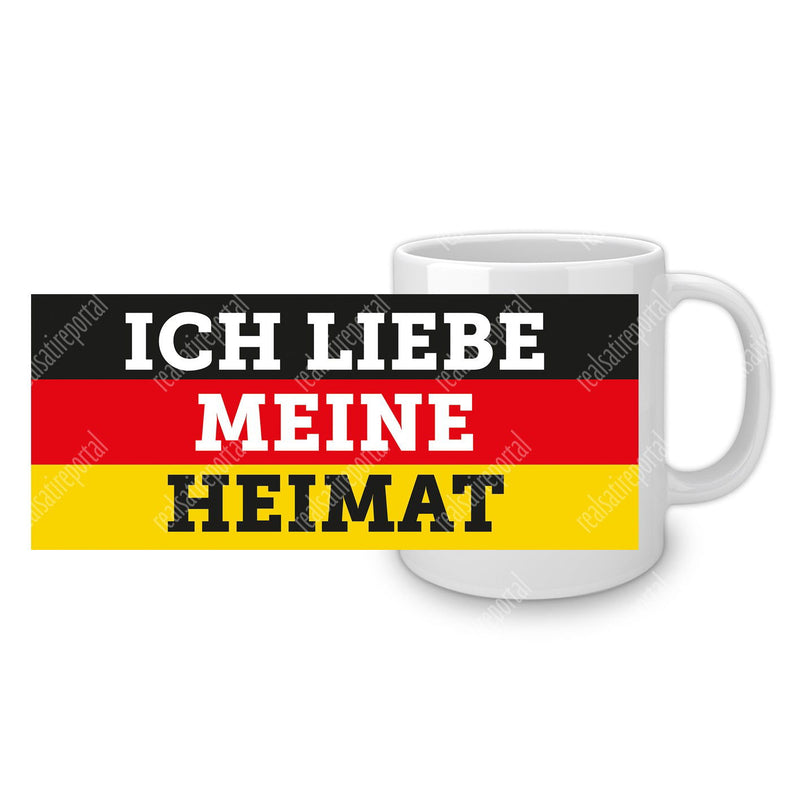 Panoramatasse "Ich liebe meine Heimat" - realsatireportal