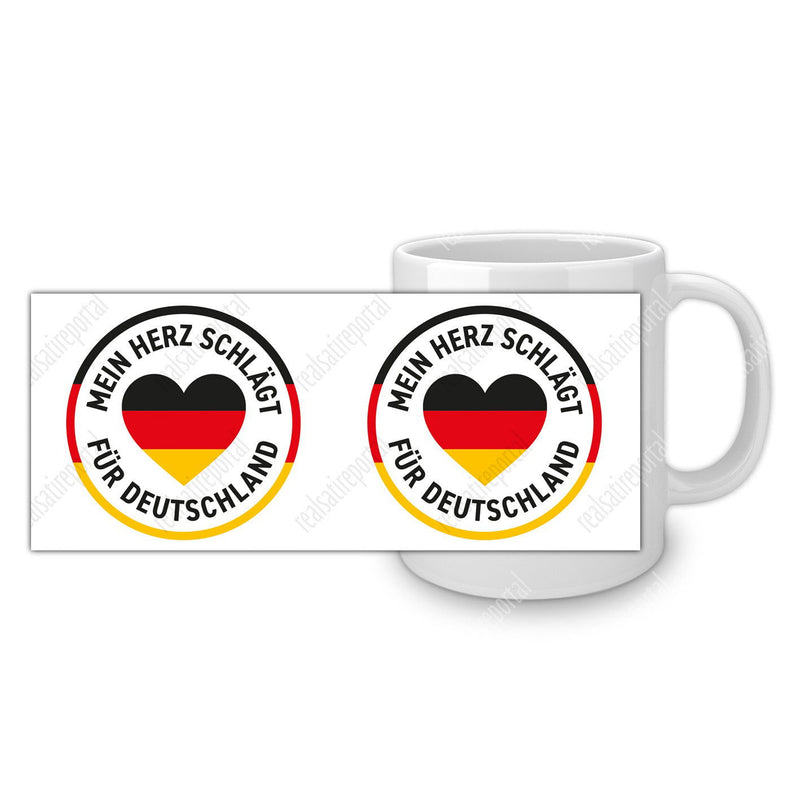 Panoramatasse "Mein Herz schlägt für Deutschland" - realsatireportal