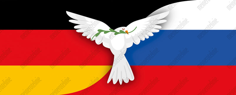 Banner, 250 cm x 100 cm "Frieden Deutschland - Russland"