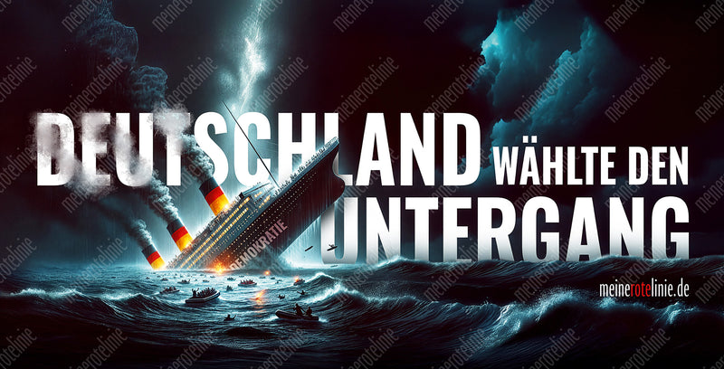 Banner "Deutschland wählte den Untergang" in verschiedenen Größen