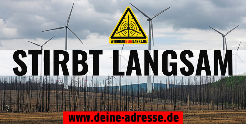 Banner "Stirbt langsam" in verschiedenen Größen / Personalisierung möglich!