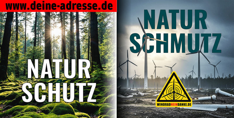 Banner "Naturschmutz" in verschiedenen Größen / Personalisierung möglich!