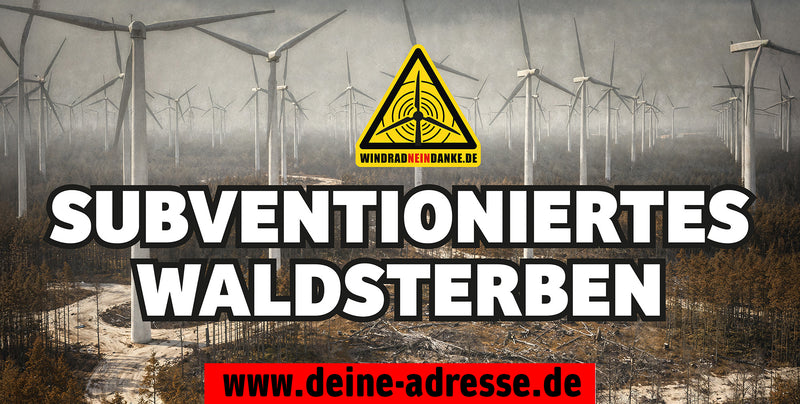 Banner "Waldsterben" in verschiedenen Größen / Personalisierung möglich!