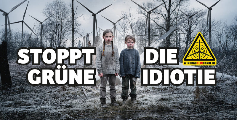 Banner "Grüne Idiotie" in verschiedenen Größen / Personalisierung möglich!